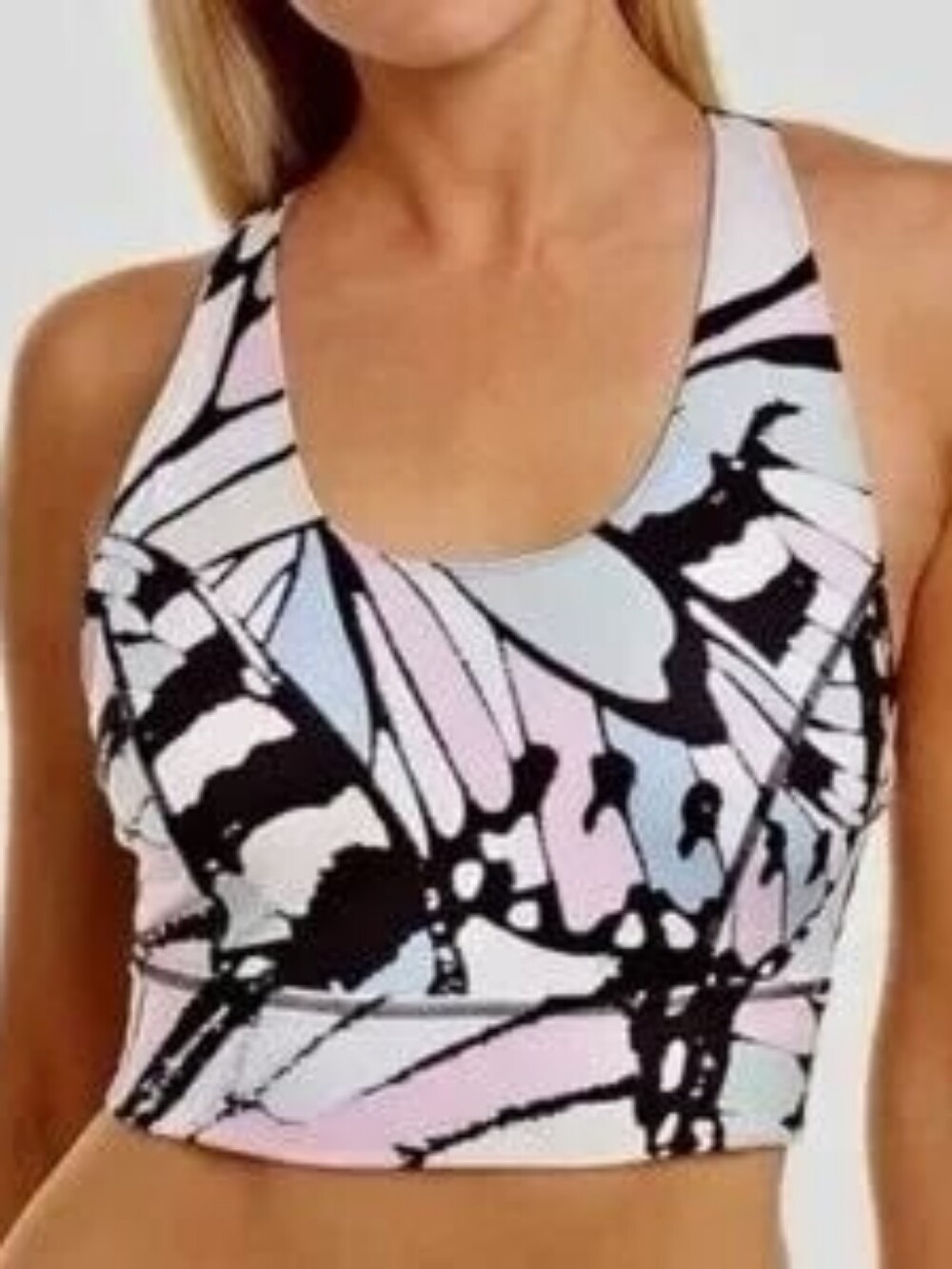 Free People Ashford Printed Synergy Crop Top In Butterfly Combo